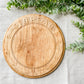 Vintage English Carved Round 11" Bread Board