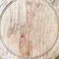 Vintage English Carved Round 11" Bread Board