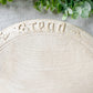 Vintage English Carved Round 11" Bread Board