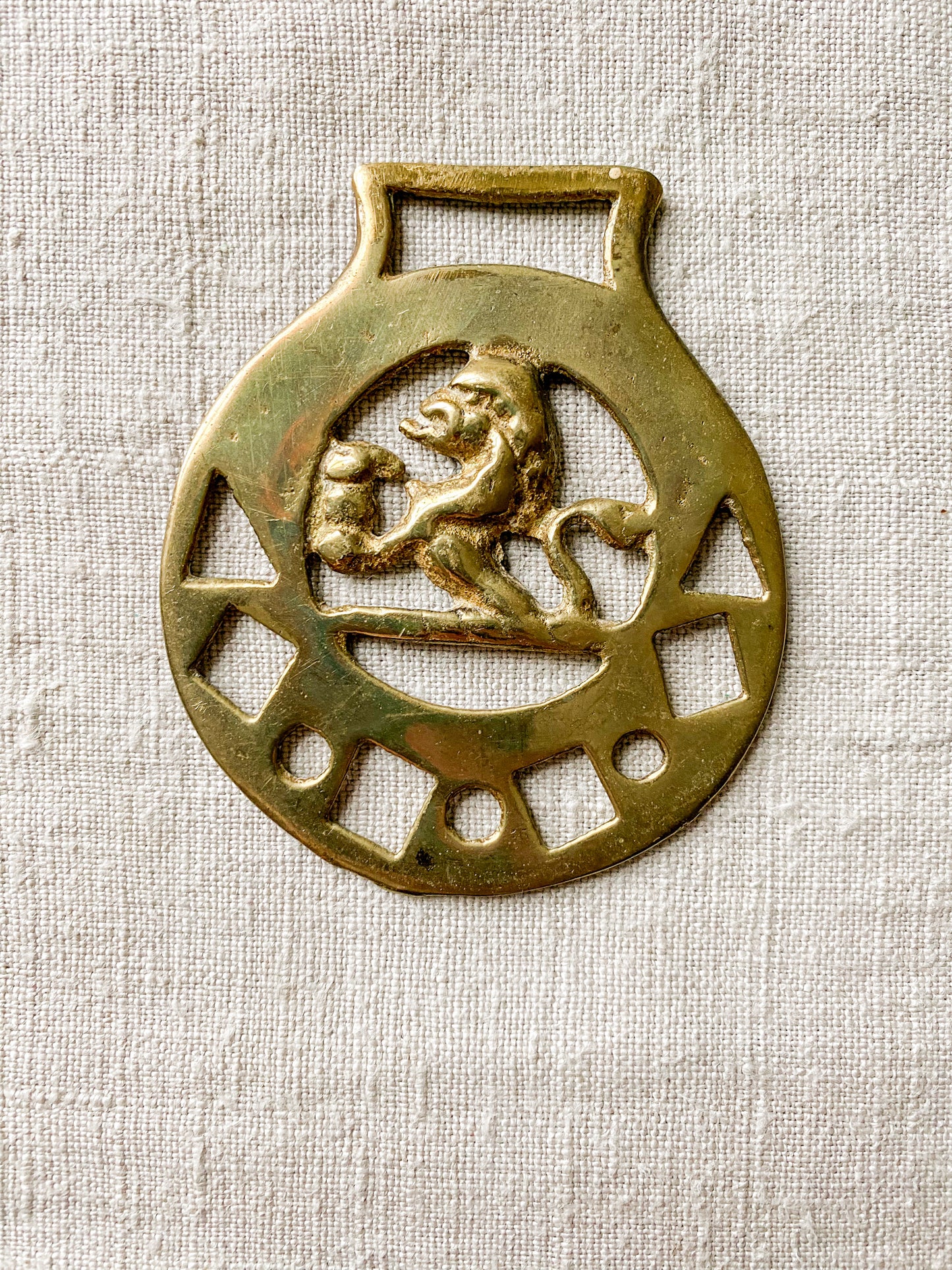 Vintage English Horse Brass Bridle Medallions - Animals