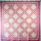 Vintage Pink and Cream Double Irish Chain Quilt, c1930