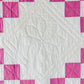 Vintage Pink and Cream Double Irish Chain Quilt, c1930