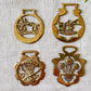 Vintage English Horse Brass Bridle Medals - Agrarian & Flora