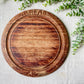 Vintage Carved Round Bread Board by Bramhall Woodware