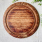 Vintage Carved Round Bread Board by Bramhall Woodware