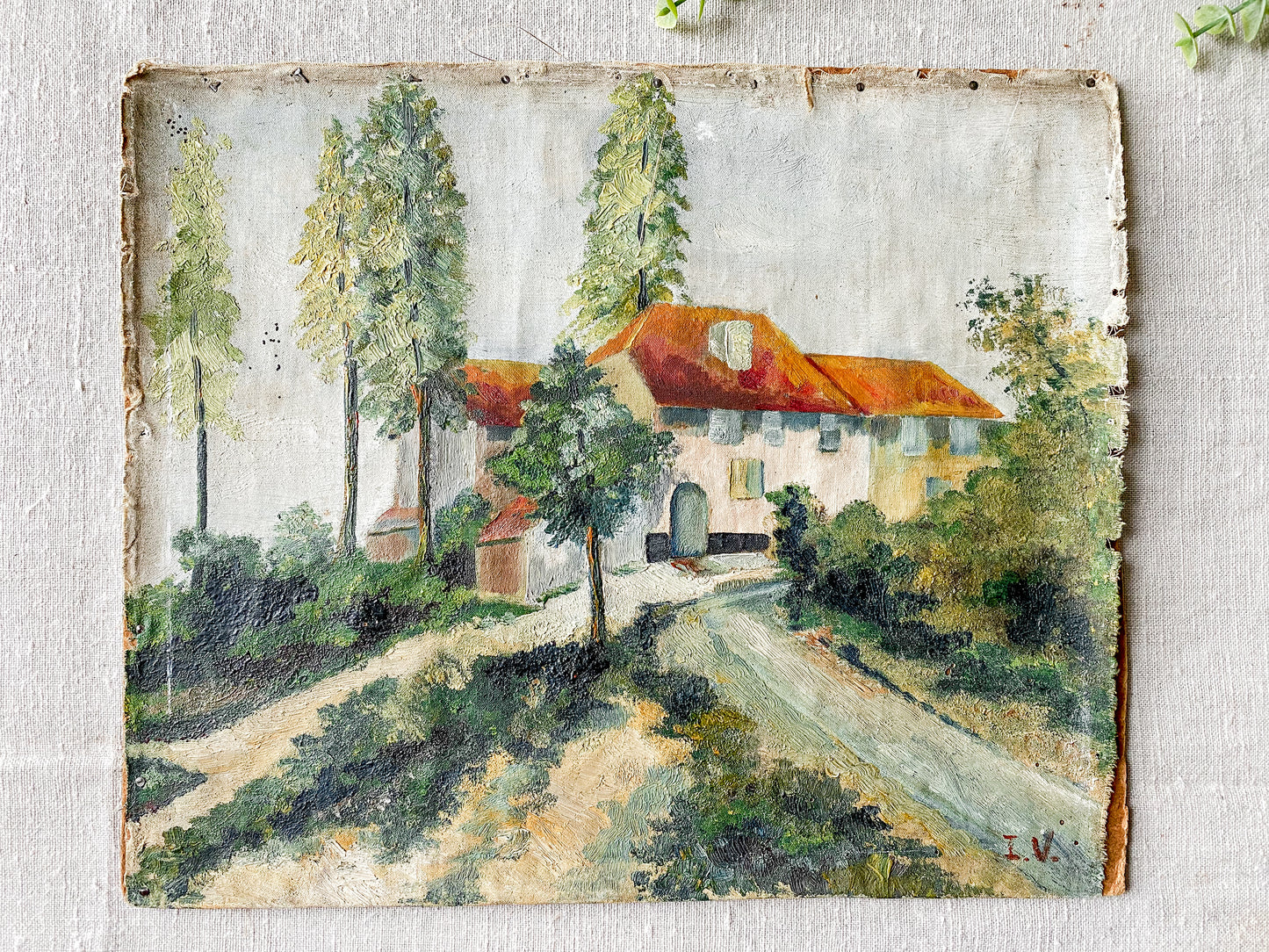 Vintage Rustic French Painting