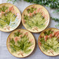 Set of 4 Vintage German Majolica Leaf Plates