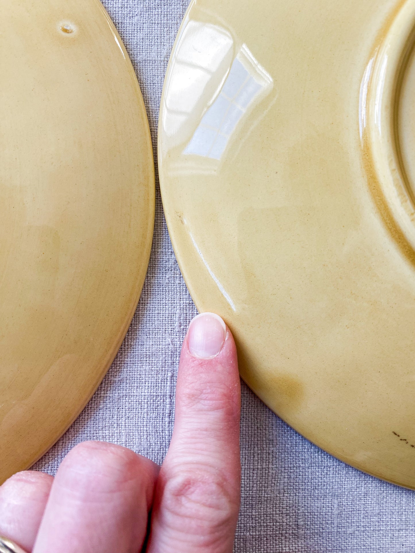 Set of 4 Vintage German Majolica Leaf Plates