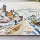 Vintage French Winter Landscape Painting