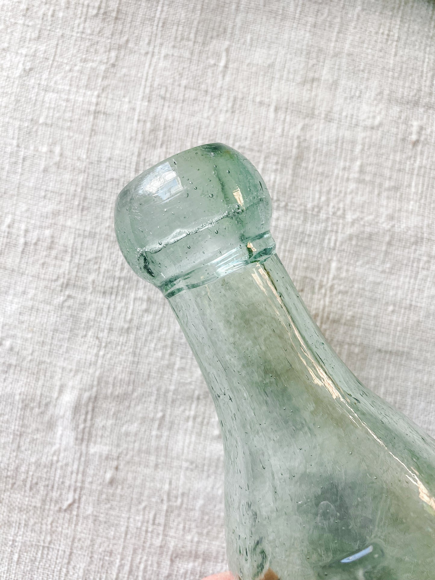 Antique Hinds & Co. Glass Blob Top Torpedo Bottle