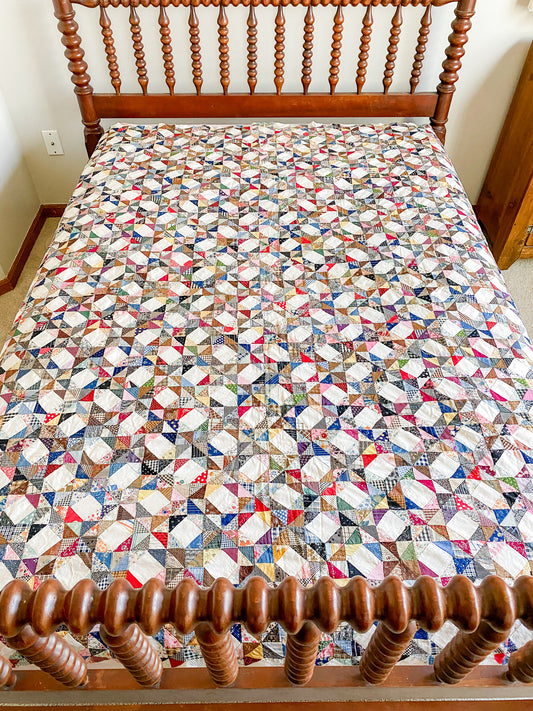 Vintage Ocean Wave Variation Quilt TOP