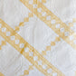 Vintage Yellow and White Jacob's Ladder Quilt