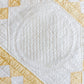 Vintage Yellow and White Jacob's Ladder Quilt