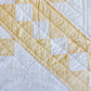 Vintage Yellow and White Jacob's Ladder Quilt