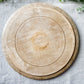 Vintage English Carved Round Breadboard