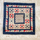 Vintage Red White and Blue Checkerboard Quilt Wall Hanging