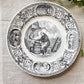 Antique French Conversation Plate - Barthold Schwartz, Sarreguemines