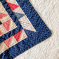Vintage Red White and Blue Checkerboard Quilt Wall Hanging