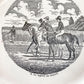 Racing Horse Antique French Conversation Plate