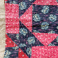 Antique Broken Dishes Unfinished Quilt Top | Late 1800s Calico Fabrics