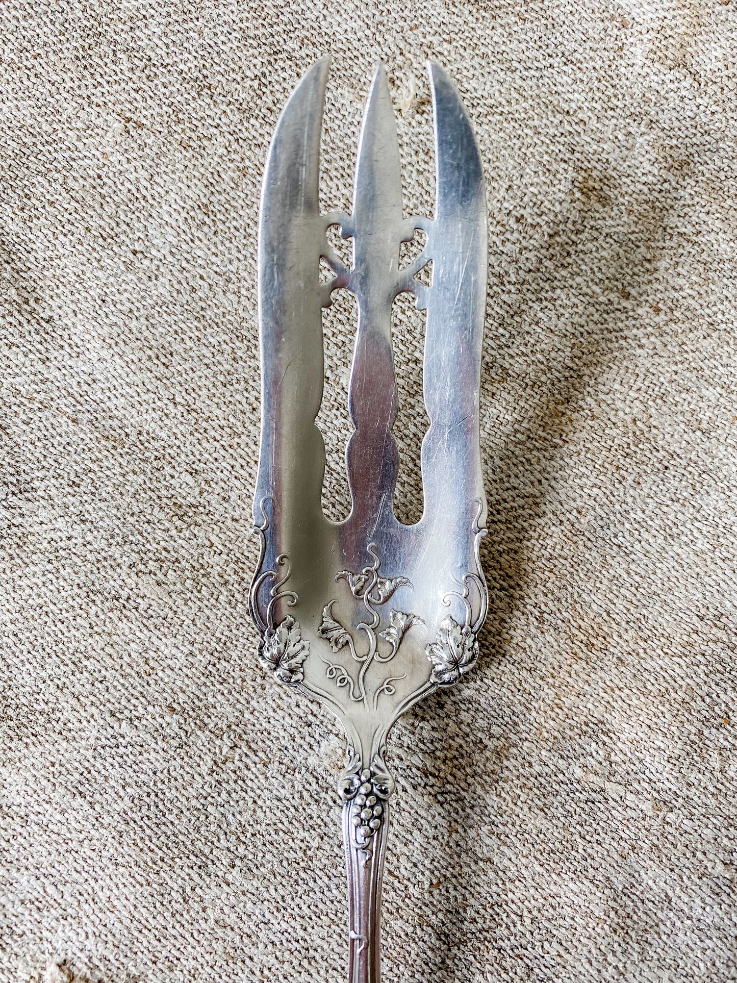 Antique Silver Plate Cake Fork by International Silver, c1904