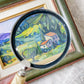 Decorative Magnifying Glass with Patterned Resin Handle