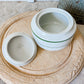 Vintage Shenango China Sugar Bowl with Lid | Green Stripe Restaurant Ware