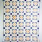 Vintage Blue and Peach Crown of Thorns Quilt, c1930s