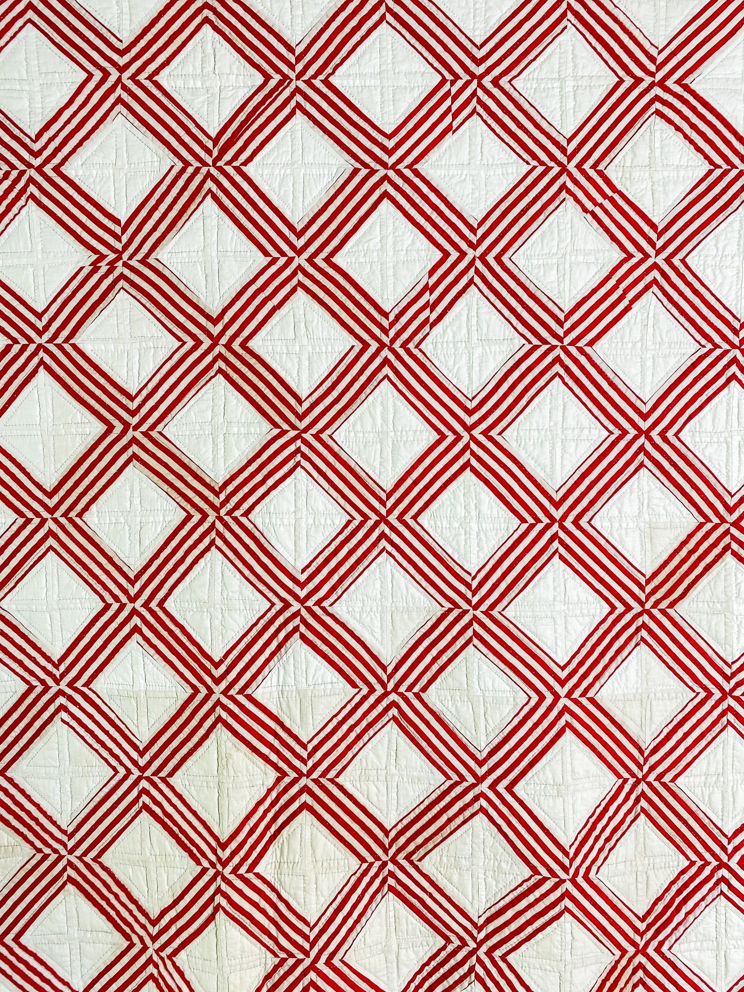 Vintage Red and White "The X Quisite" Quilt