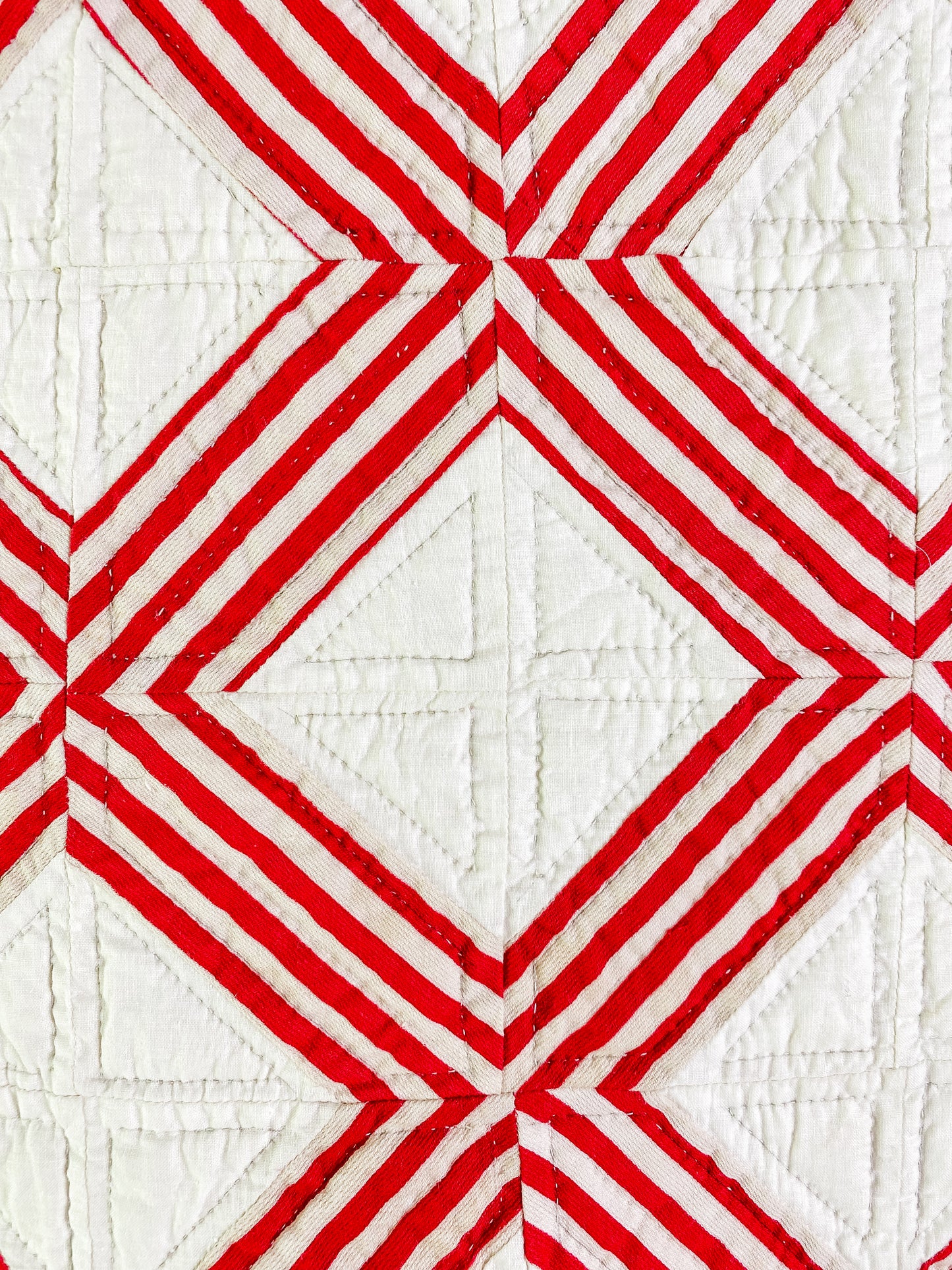 Vintage Red and White "The X Quisite" Quilt