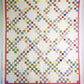 Vintage Pink and White Double Irish Chain Quilt, c1950