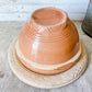 Antique Burnt Orange Crock Bowl | 8" Stoneware Mixing Bowl