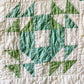 Vintage Green and White "Nest and Fledgling" Quilt