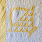 Vintage Yellow and White "Cherry Basket" Quilt