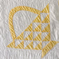 Vintage Yellow and White "Cherry Basket" Quilt