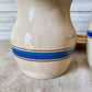 Vintage Set of Ceramic Pitcher and Crock Jar by Lillian Vernon | Stained Crazed Farmhouse Pottery