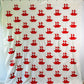 Vintage Red & White Sailboat Quilt TOP