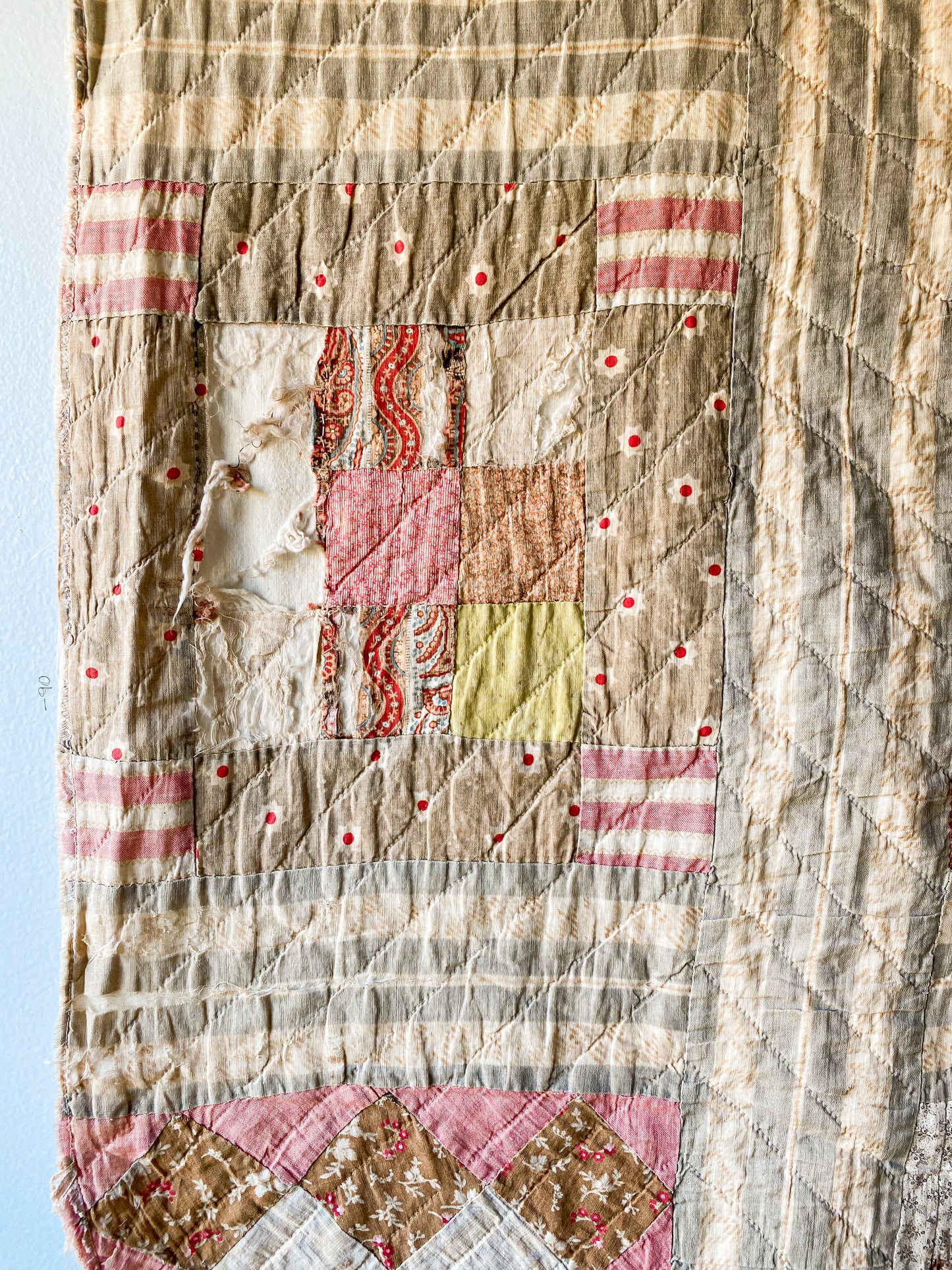 Antique Sampler Block Quilt c1880