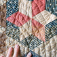 Antique Hexagon Six-Point Star Block Quilt, c1880