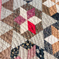 Antique Hexagon Six-Point Star Block Quilt, c1880