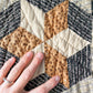 Antique Hexagon Six-Point Star Block Quilt, c1880