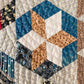 Antique Hexagon Six-Point Star Block Quilt, c1880