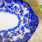 Antique Gilt Flow Blue Ironstone Relish Dish - Lakewood by Wood & Son