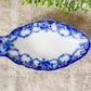 Antique Gilt Flow Blue Ironstone Relish Dish - Ebor by Ridgway
