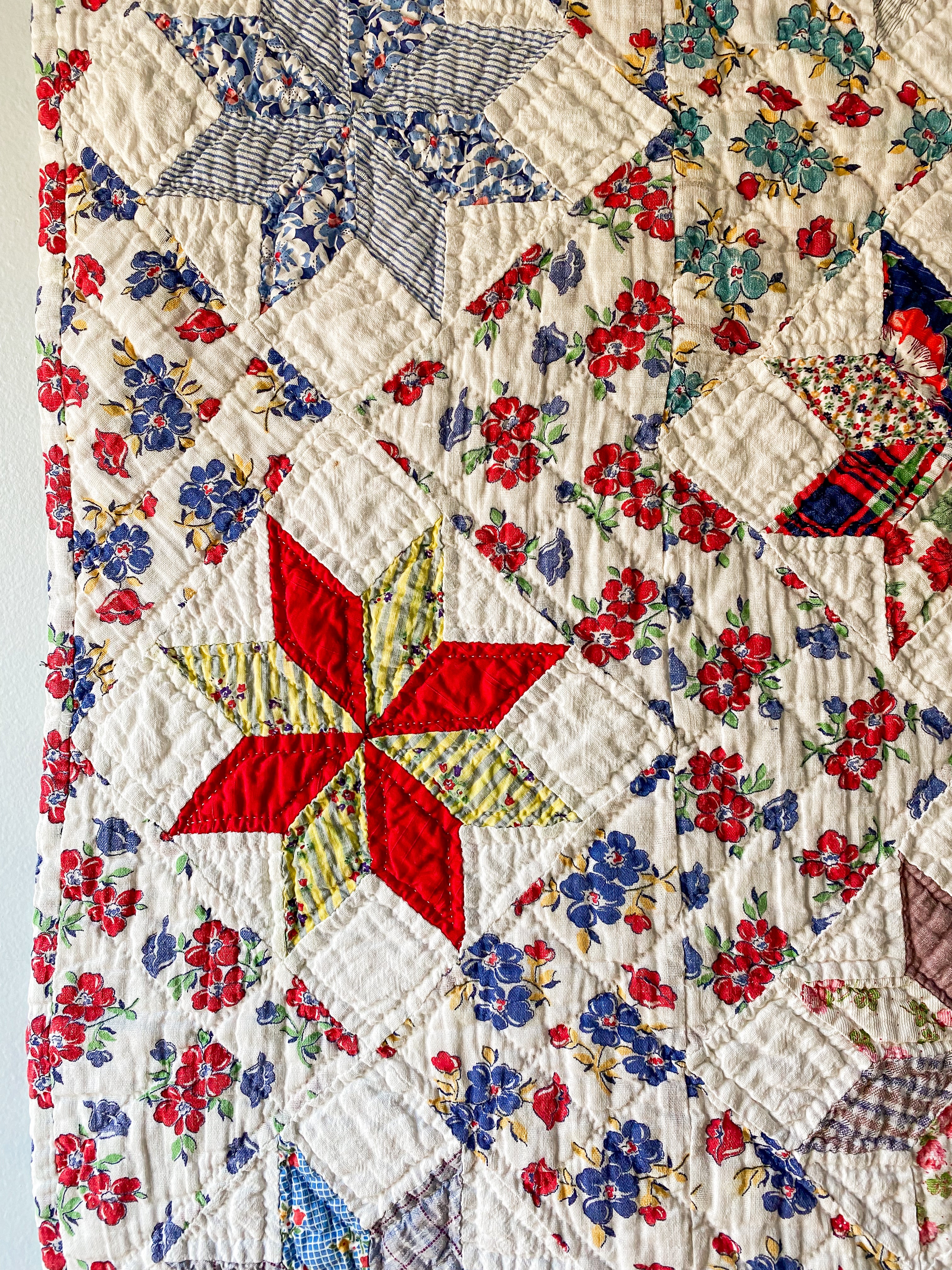 Vintage on sale Star Quilt 68x82