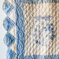 Vintage Blue and White Embroidered Crib Quilt