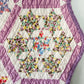 Vintage Scrappy Seven Sisters Quilt with Purple Sashing