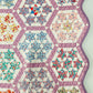 Vintage Scrappy Seven Sisters Quilt with Purple Sashing