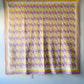 Vintage Twin Sisters Variation Purple and Yellow Quilt, c1930