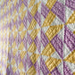 Vintage Twin Sisters Variation Purple and Yellow Quilt, c1930